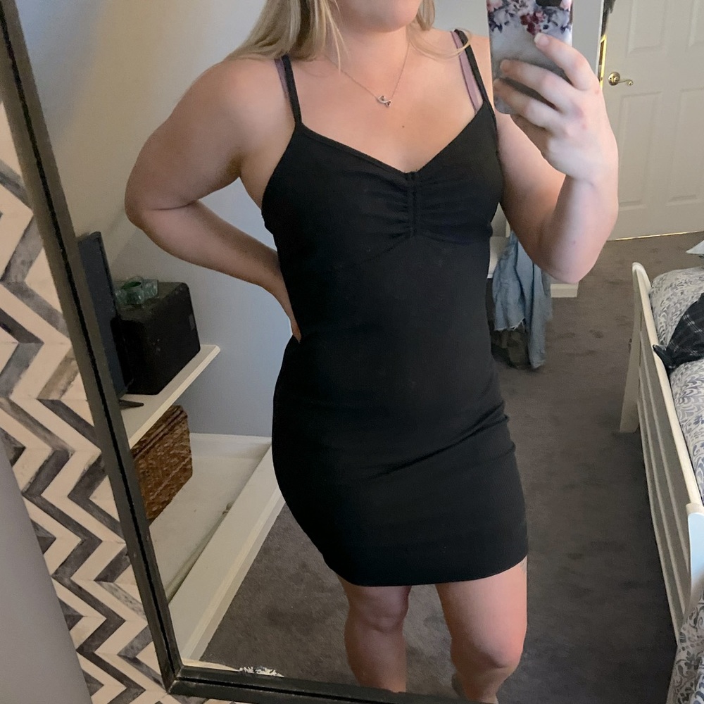 Forever 21 Black Knit Midi Dress